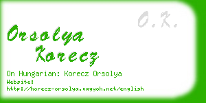 orsolya korecz business card